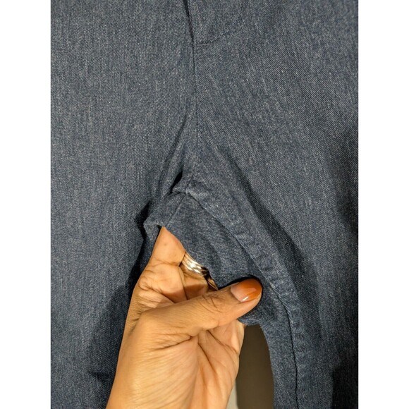 Zara Pants Men Sz 31 Heathered Navy Slim Fit Ankle Trousers Business Casual - Picture 4 of 12